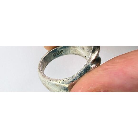 Vintage Post-1979 Mexican Sterling Silver Modernist Bypass Ring - Picture 4 of 8